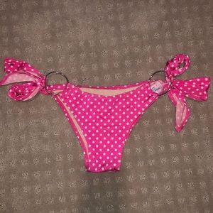 👙Pink and White Polka Dot Bikini Bottoms👙